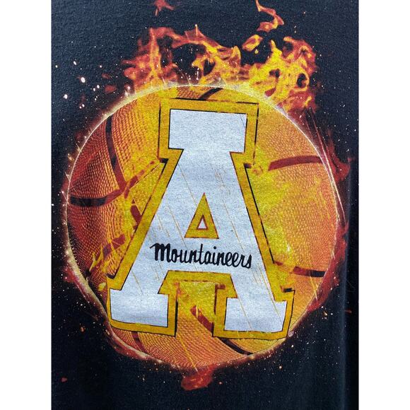 Vintage Y2K Appalachian State Mountaineers T Shirt Mens Sz L NCAA Fire Rare! - Picture 8 of 8